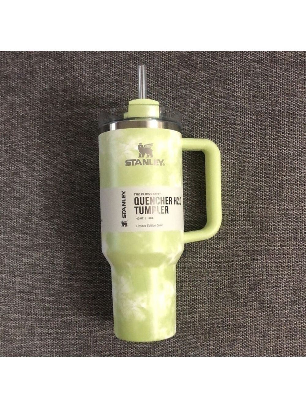 STANLEY 40oz Stainless Steel H2.0 FlowState Quencher Tumbler Citron Tie Dye - Picture 7 of 15
